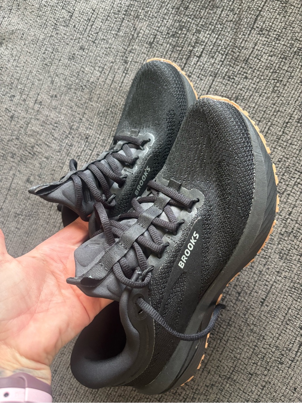 Brooks Women's Black Running Shoes with Gum Outsole